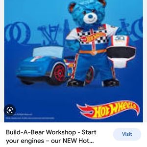 Build A Bear 50th Anniversay Hot Wheels Plush
